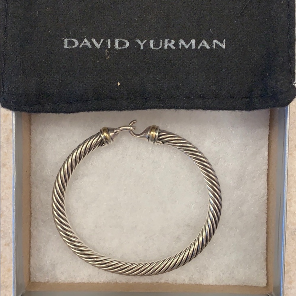 David Yurman 5MM Buckle Bracelet 18k Gold / Silver
